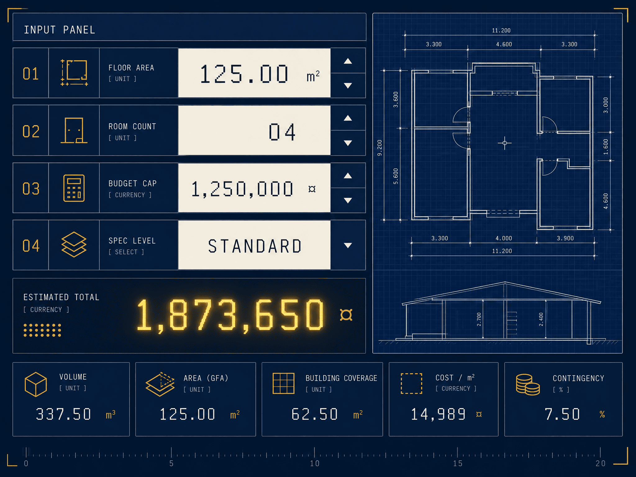 Calculator intake — Eden Tally interface example
